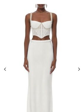 Prunelle Crochet Knit Top & Skirt Set